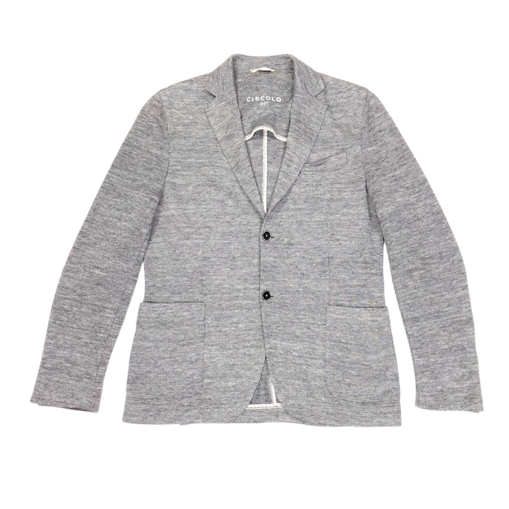 Circolo 1901 Linen Blend Blazer Sport Jacket Euro Size 50 / Large Gray 2 Button